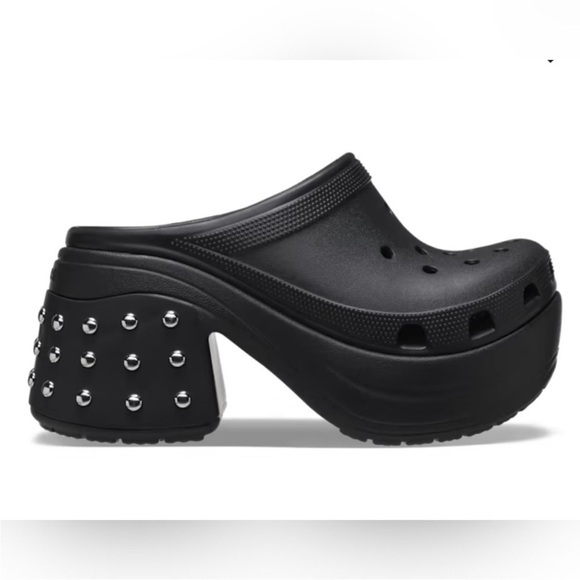CROCS Shoes - NWT Crocs Siren Studded Clog Heel Black Women's Size 13 Men’s Sz 11